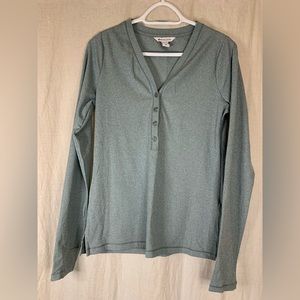 Athleta stretchy long sleeve henley - like new - size M